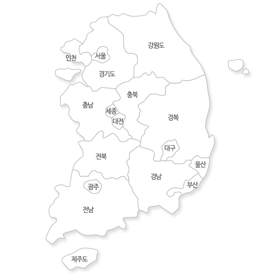 한반도 지도
